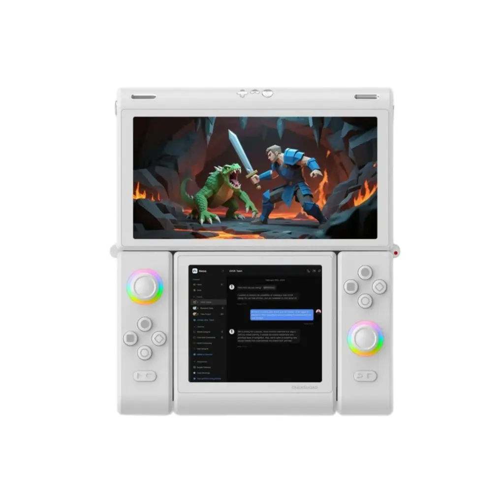 [PV_ONEXSUGAR_002] ONEXSUGAR: 1st Dual-Screen Transformable Handheld (White)