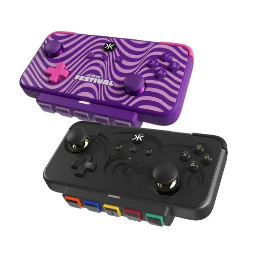 CRKD NEO S Controller with 5-Fret Guitar Grip attachment